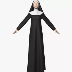 Dress Nuns 002 3d model