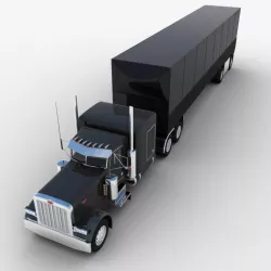 Dry Van Semi-trailer Truck 48ft 3d model