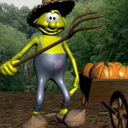 Farmer cartoon RIGGED 3d model