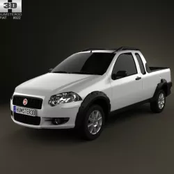 Fiat Strada Crew Cab Trekking 2012 3d model