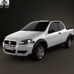 Fiat Strada Long Cab Working 2012 3d model