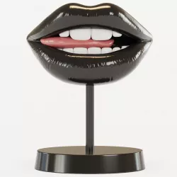 Figurine Lips Black 3d model