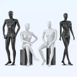 Four faceless mannequins two male and two female 31 3d model