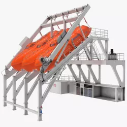 Freefall Lifeboats Hydraulic Launch 3d model