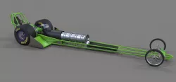 Front engine jet dragster 3d model