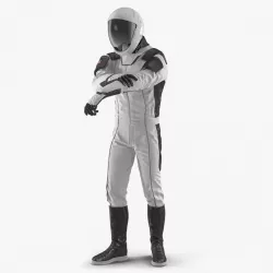 Futuristic Astronaut Space Suit Rigged 3d model