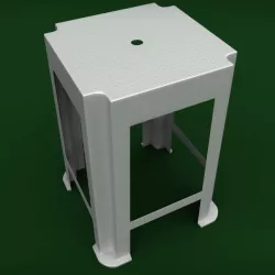 Garden plastic stool 3d model