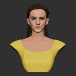 Girl Belle bust 3d model