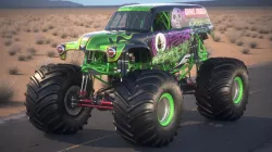 Grave Digger Monster Truck Desert 3d model