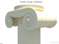 Greek ionic long column 3d model