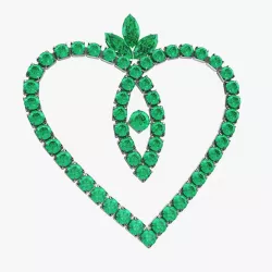 Green Emerald Crystal Jewelry 3d model