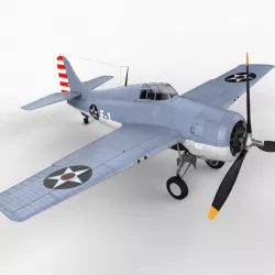 Grumman F4F Wildcat 3d model