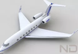 Gulfstream G650 - N650GA 3d model
