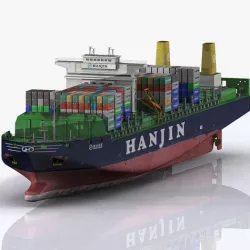 Hanjin Container Ship 3d model