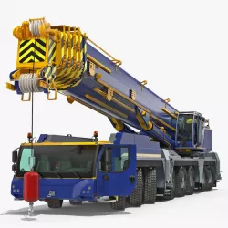 Heavy Duty Mobile Crane Rigged 3d model