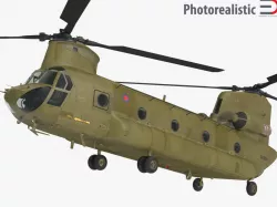 Heavy Helicopter CH-47 Chinook 3d model