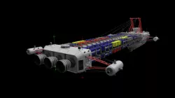 Heavy SciFi Cargo Freighter 3d model