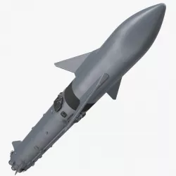 Heavy Starship With Booster 3d model