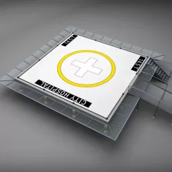 Helipad squared 3d model