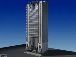 Hotel Plazza 3d model