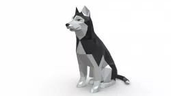 Husky figure 3d model
