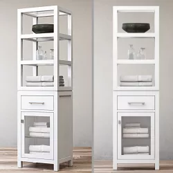 Hutton open shelf bath cabinet 3d model