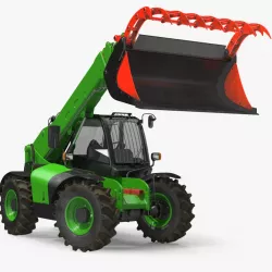 Hydraulic Forklift Bucket Generic Rigged 3d model