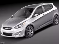 Hyundai Accent hatchback 2012 3d model