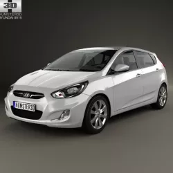 Hyundai Accent (i25) Hatchback 2012 3d model