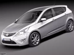 Hyundai Verna Accent 2012 hatchback 3d model