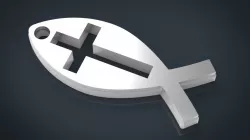 Ichthus fish Cross version 3d model