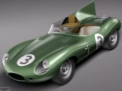 Jaguar D-Type Longnose 1954 3d model