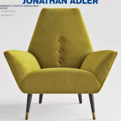 Jonathan Adler SORRENTO CHAIR IN VENICE PEAR VELVET 3d model