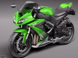 Kawasaki ZX-10R Ninja 2011 3d model