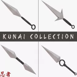 Kunai Collection 3d model