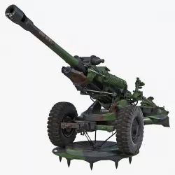 Light Field Howitzer M119 Rigged 3d model
