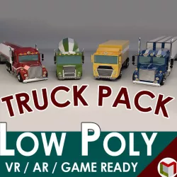Low Poly Truck Pack 3d model