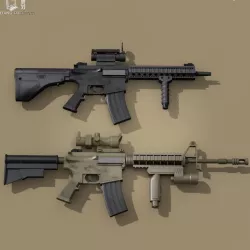 M4 rifle 3d model