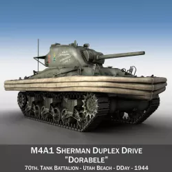 M4A1 Sherman - Duplex Drive - Dorabele 3d model