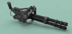 Machine gun M134 3d model