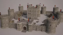 Medieval Castle set 3d model