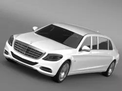 Mercedes Maybach Pullman 2016 3d model