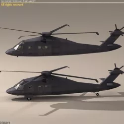 MH60 Stealth Blackhawk 3d model