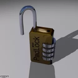 Mini code Padlock 3d model