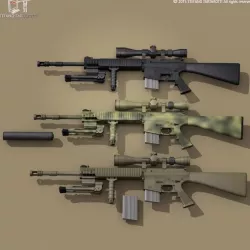 Mk12 sniper rifle 3d model