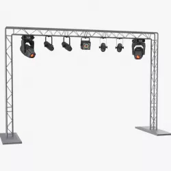 Mobile Truss System with Lights 3d model
