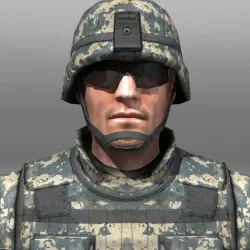 Modern Soldiers: Us Soldier 1 and M4 3d model