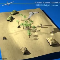 Modern warfare scenario 3d model