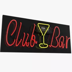Neon Sign Club Bar 3d model