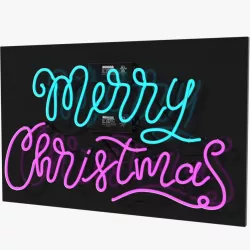 Neon Sign Merry Christmas 3d model